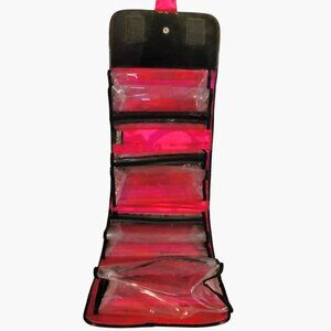 Mary Kay Black Hanging Cosmetic Travel Bag 4  Compartments Compact Foldable